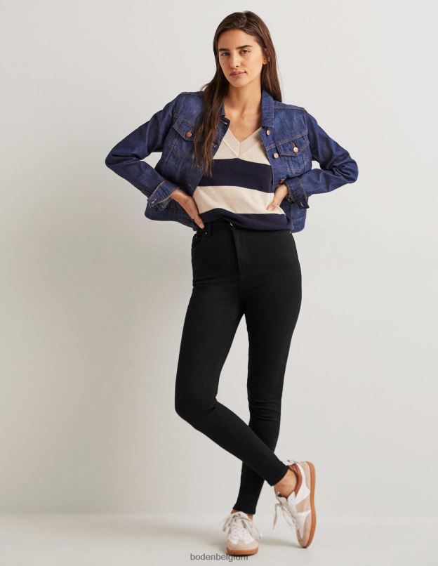 femmes Boden noir jean skinny sculpté taille mi-haute vêtements Z42D0660