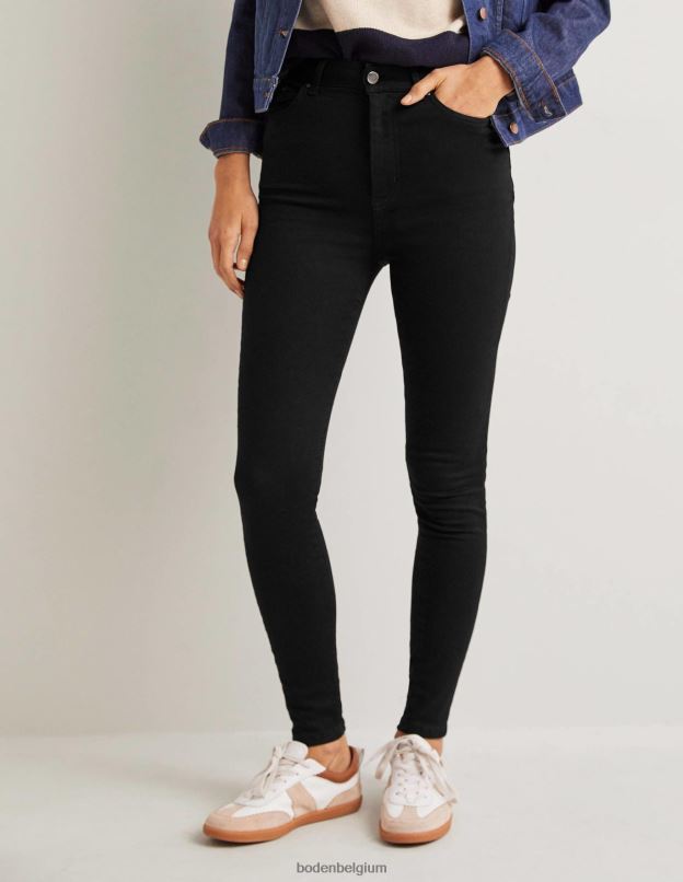 femmes Boden noir jean skinny sculpté taille mi-haute vêtements Z42D0660