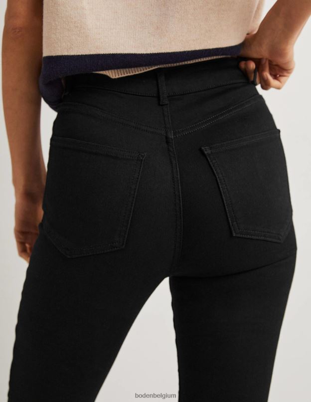 femmes Boden noir jean skinny sculpté taille mi-haute vêtements Z42D0660