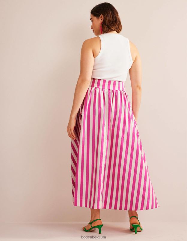 femmes Boden bande rose jupe longue imprimée vêtements Z42D02506