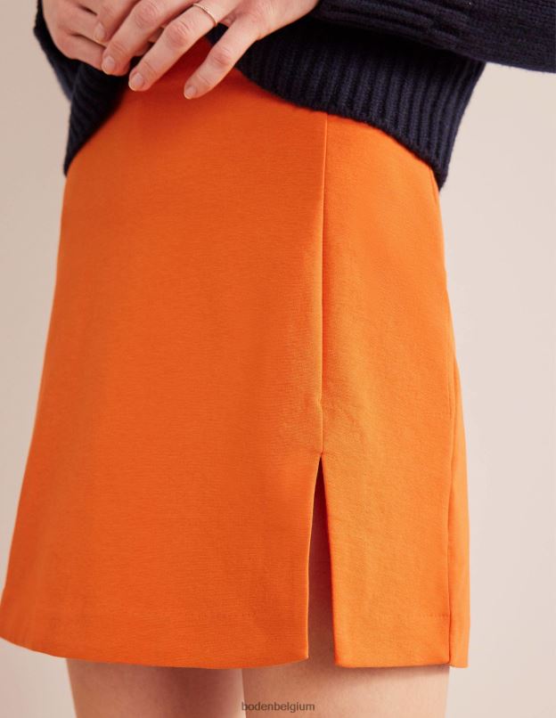femmes Boden kumquat mini-jupe en jersey fendue sur le côté vêtements Z42D01945