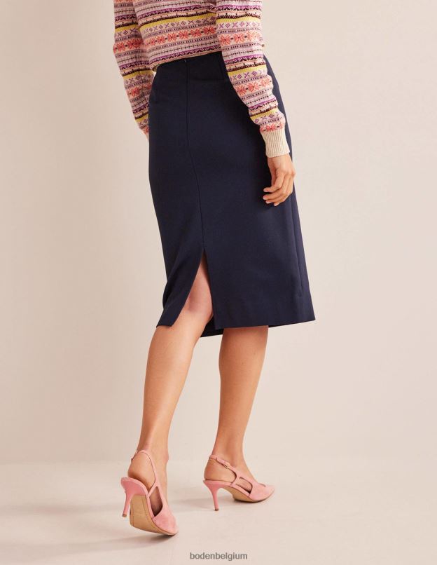 femmes Boden marine jupe midi en jersey stretch vêtements Z42D0637