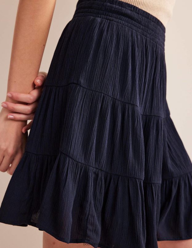 femmes Boden marine minijupe froissée vêtements Z42D01554