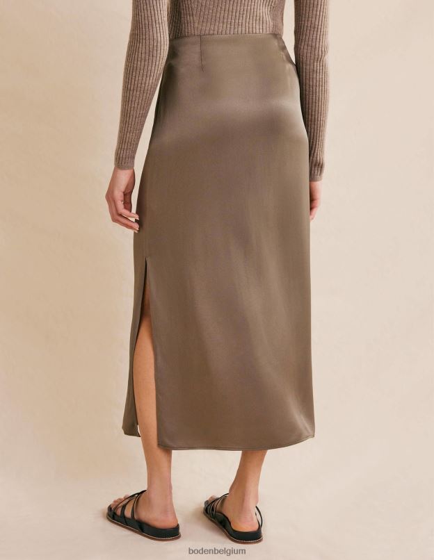 femmes Boden morille jupe colonne en satin vêtements Z42D01320