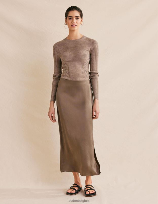 femmes Boden morille jupe colonne en satin vêtements Z42D01320