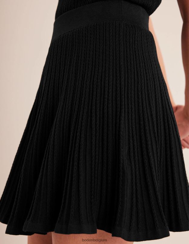 femmes Boden noir jupe en maille pointelle vêtements Z42D01703