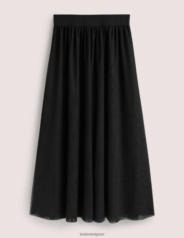 femmes Boden noir jupe mi-longue ample en tulle vêtements Z42D01133