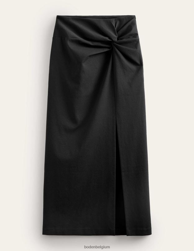 femmes Boden noir jupe mi-longue en jersey à détail de nœud vêtements Z42D01066