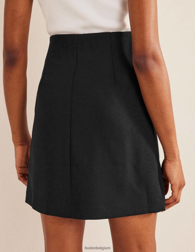 femmes Boden noir mini-jupe bi-stretch vêtements Z42D0650