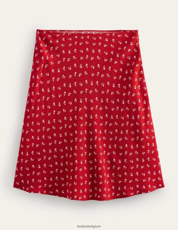 femmes Boden poinsettia et marguerite douce mini-jupe en crêpe biaisée vêtements Z42D01724