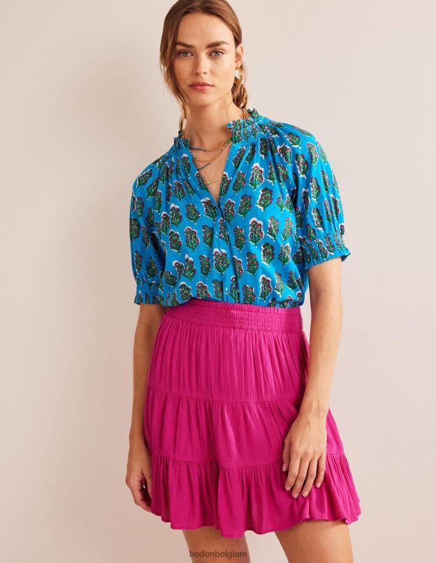 femmes Boden rose phlox minijupe froissée vêtements Z42D01373