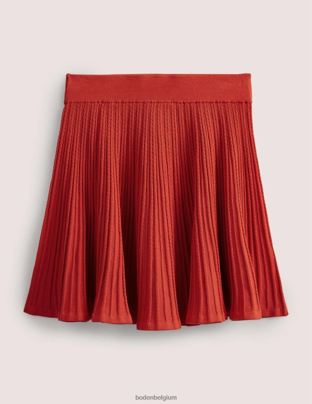 femmes Boden tomate jupe en maille pointelle vêtements Z42D01814