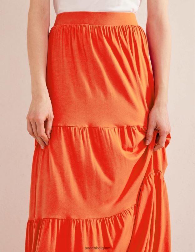femmes Boden vermillon jupe longue en jersey vêtements Z42D01287