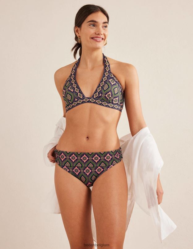 femmes Boden Park Ranger et diamant exotique bas de bikini classique à plis vêtements Z42D02460