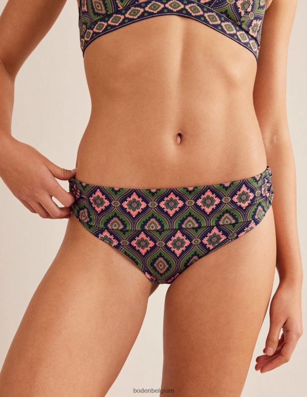 femmes Boden Park Ranger et diamant exotique bas de bikini classique à plis vêtements Z42D02460