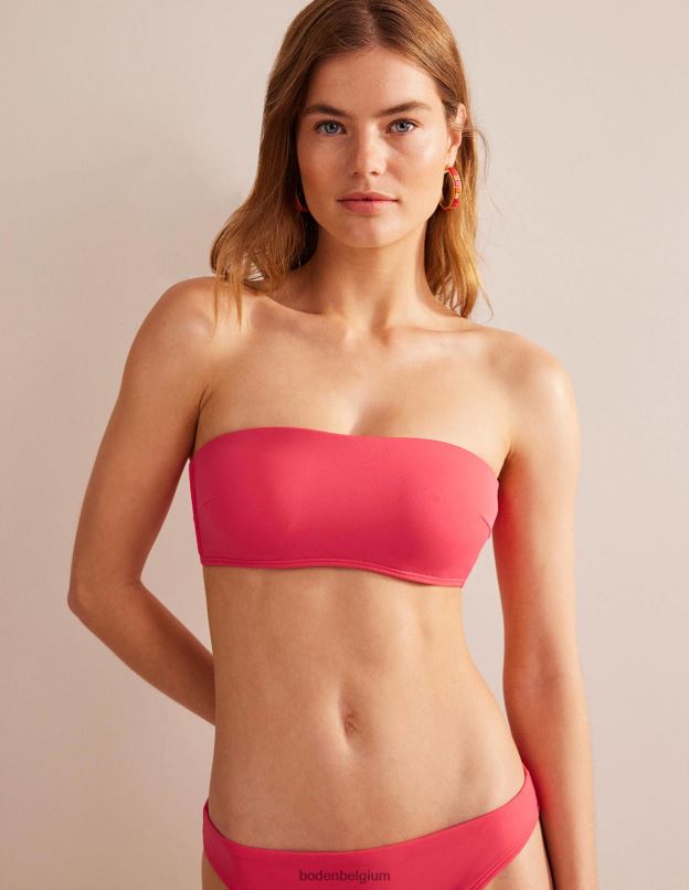 femmes Boden baie rose haut de bikini bandeau à maintien vêtements Z42D0258