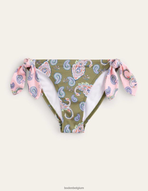 femmes Boden basilic et pépins de cachemire bas de bikini noué sur les côtés vêtements Z42D01808