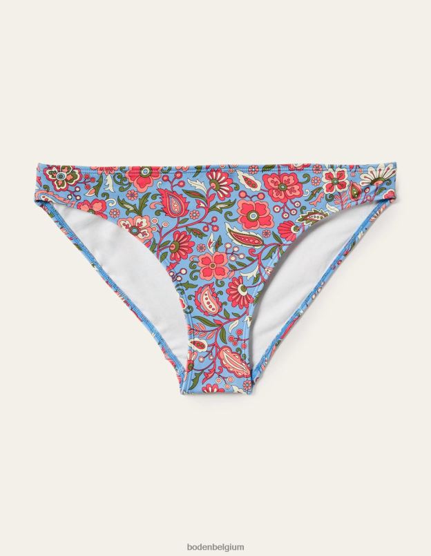 femmes Boden bleu poussiéreux et paradis oriental bas de bikini classique vêtements Z42D02058