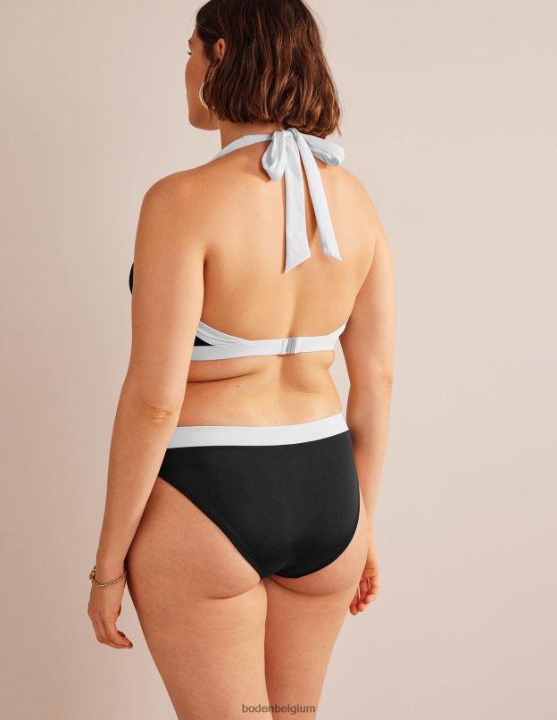 femmes Boden bloc de couleur noir bas de bikini à empiècements vêtements Z42D0307