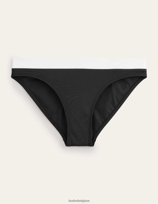 femmes Boden bloc de couleur noir bas de bikini à empiècements vêtements Z42D0307
