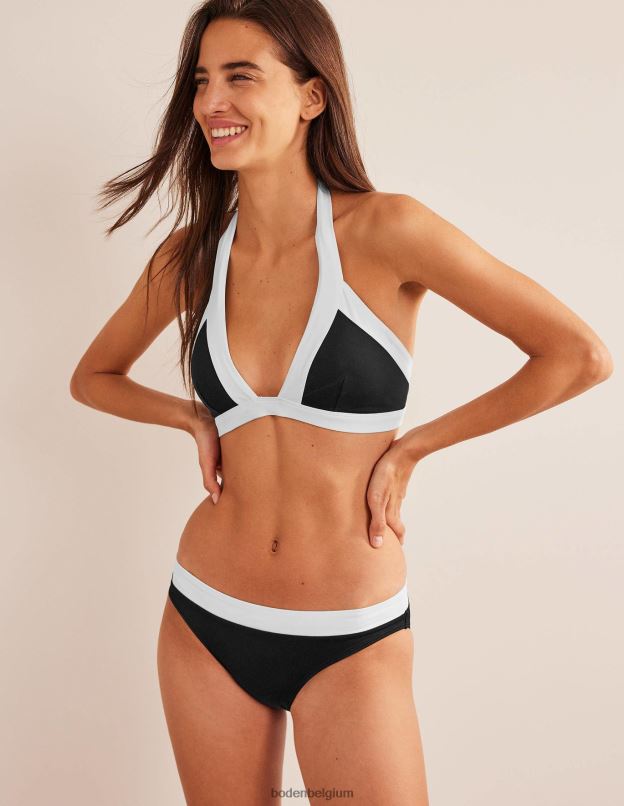 femmes Boden bloc de couleur noir bas de bikini à empiècements vêtements Z42D0307