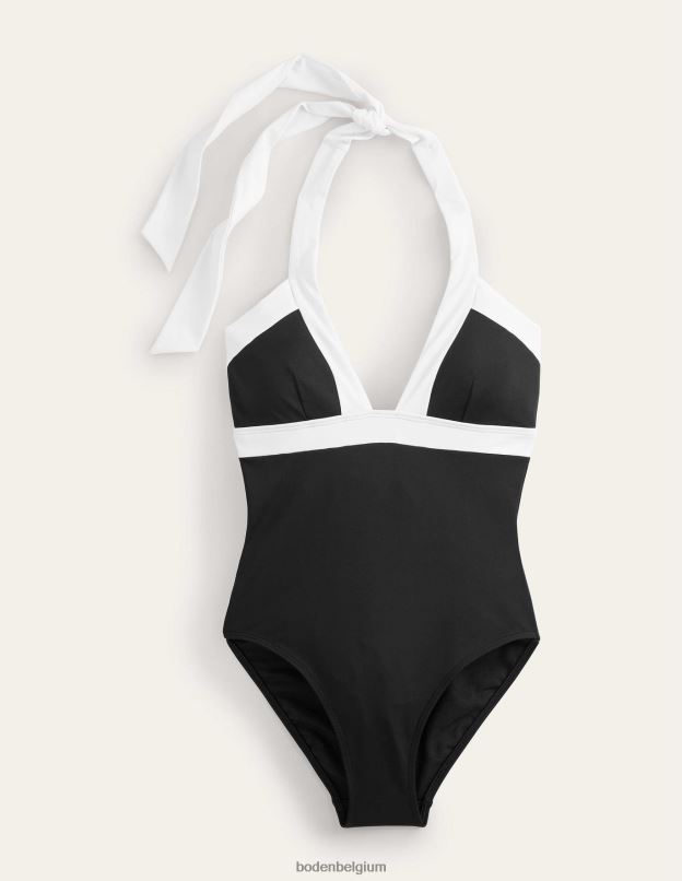femmes Boden bloc de couleur noir maillot de bain dos nu Ithaca vêtements Z42D0231
