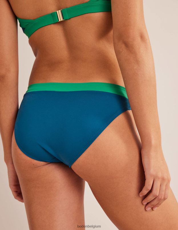 femmes Boden bloc de couleurs au bord de l'océan bas de bikini à empiècements vêtements Z42D02098