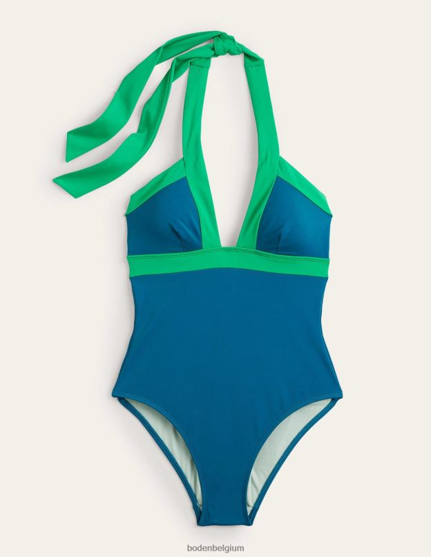 femmes Boden bloc de couleurs au bord de l'océan maillot de bain dos nu Ithaca vêtements Z42D01416