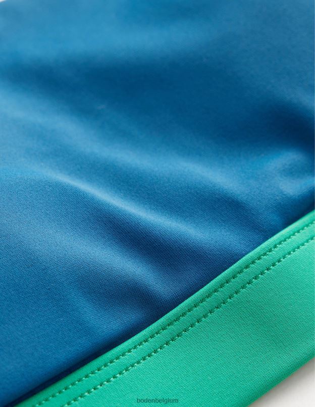 femmes Boden bloc de couleurs côté océan haut de bikini à encolure carrée vêtements Z42D02139