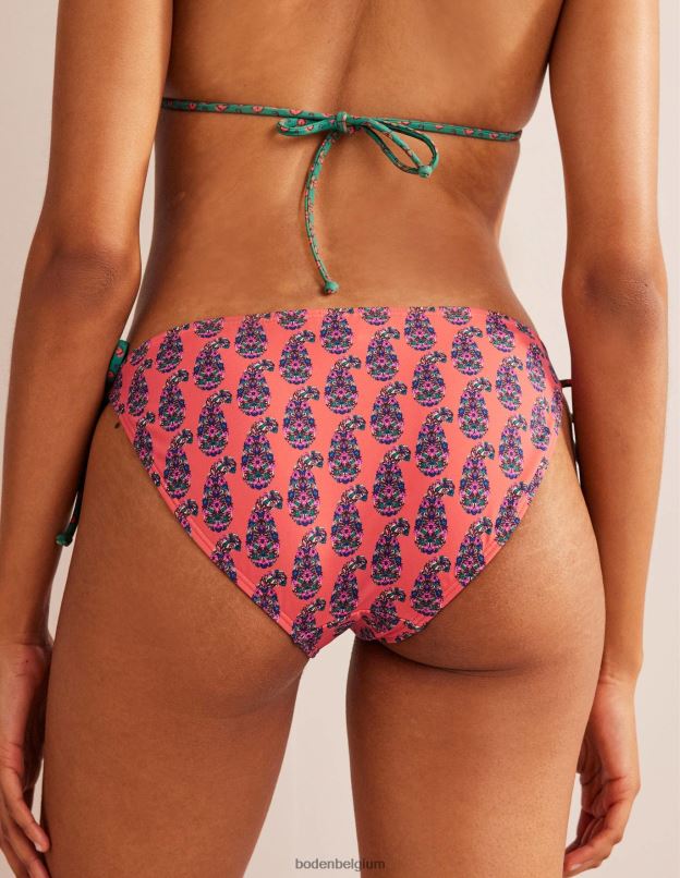 femmes Boden cachemire orange kaki bas de bikini à ficelle vêtements Z42D0289