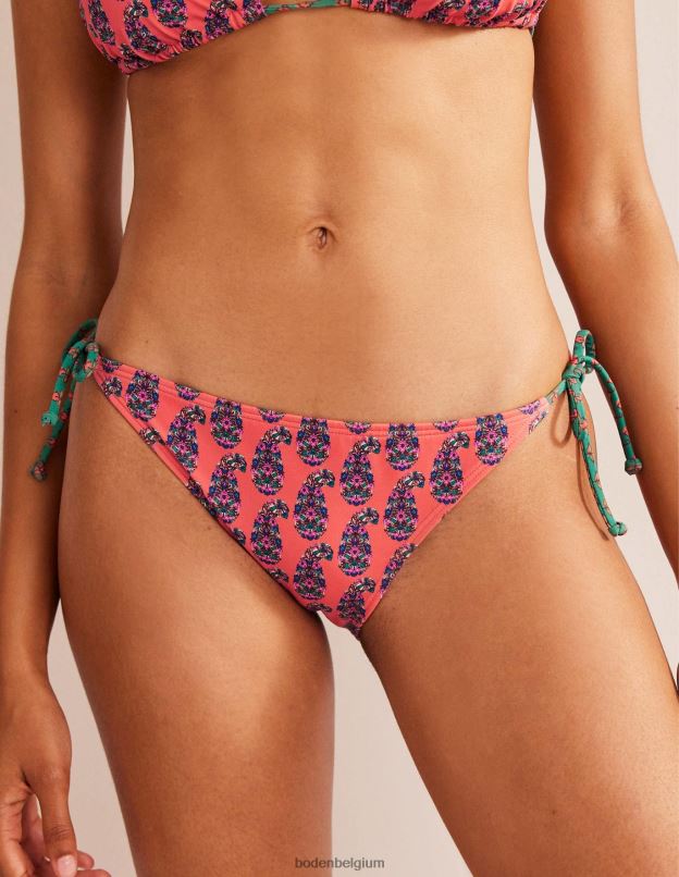 femmes Boden cachemire orange kaki bas de bikini à ficelle vêtements Z42D0289