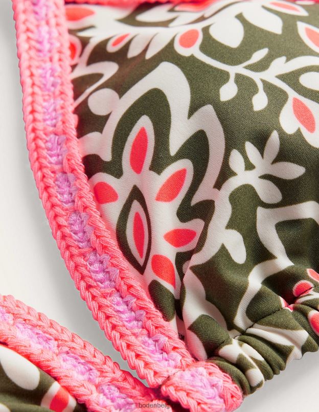 femmes Boden chou frisé et tourbillon artisanal haut de bikini triangle au crochet vêtements Z42D02080