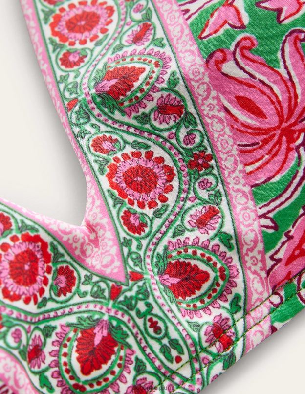 femmes Boden citron vert et vigne botanique haut de bikini à épaules dénudées vêtements Z42D01963