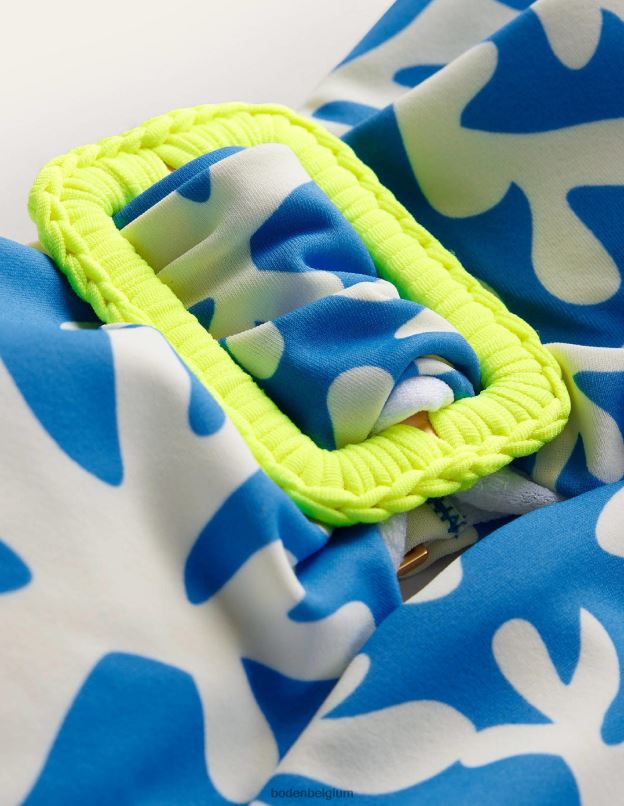 femmes Boden feuillage bleu et abstrait maillot de bain bandeau à boucle portefeuille vêtements Z42D01794