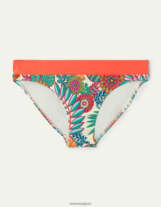 femmes Boden fleur d'ivoire et d'ananas bas de bikini à empiècements vêtements Z42D02056