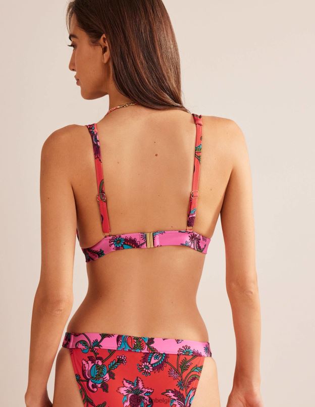 femmes Boden floral rose épicé haut de bikini à bandeau vêtements Z42D0288