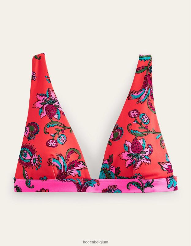 femmes Boden floral rose épicé haut de bikini à bandeau vêtements Z42D0288