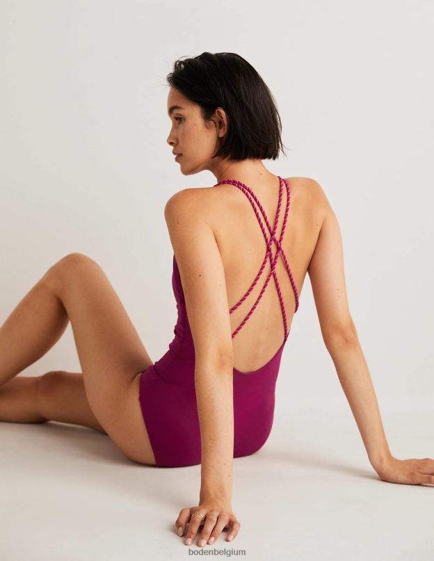 femmes Boden fruit tombé maillot de bain tressé avec dos nu vêtements Z42D02421