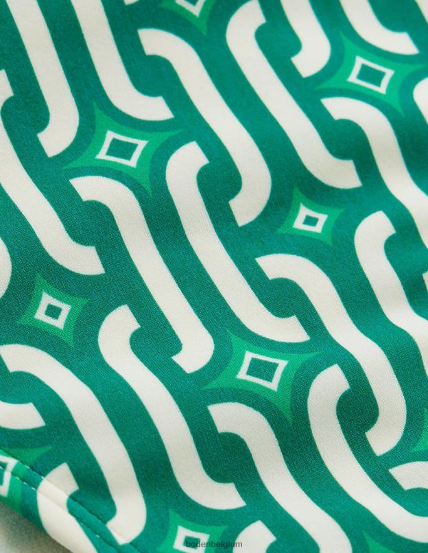 femmes Boden géo émeraude et azur brillant bas de bikini vêtements Z42D0298