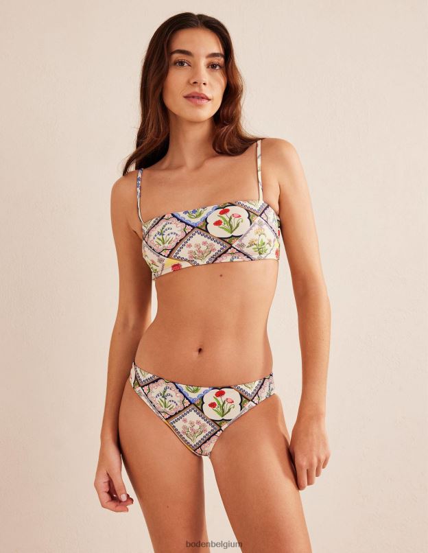 femmes Boden ivoire et jacinthe sauvage bas de bikini vêtements Z42D01698