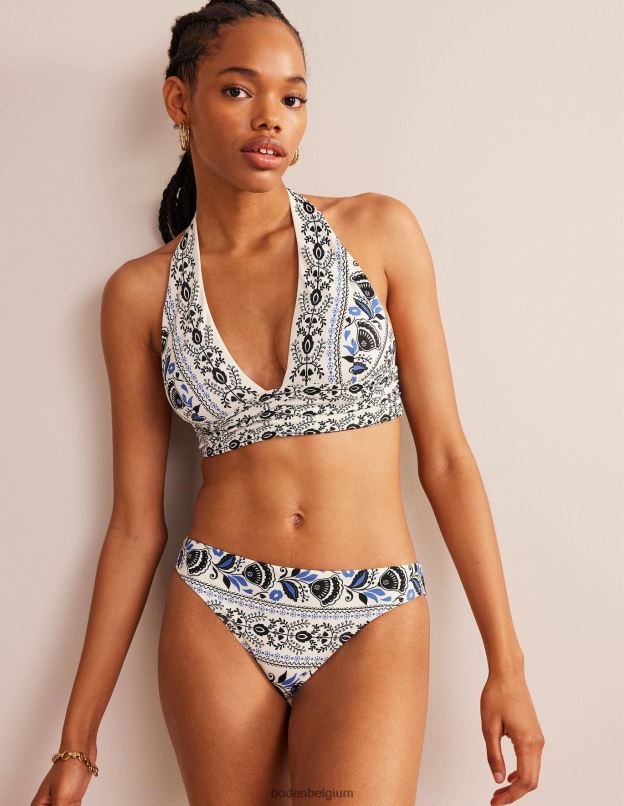 femmes Boden ivoire et milos fleurissent bas de bikini classique vêtements Z42D01902
