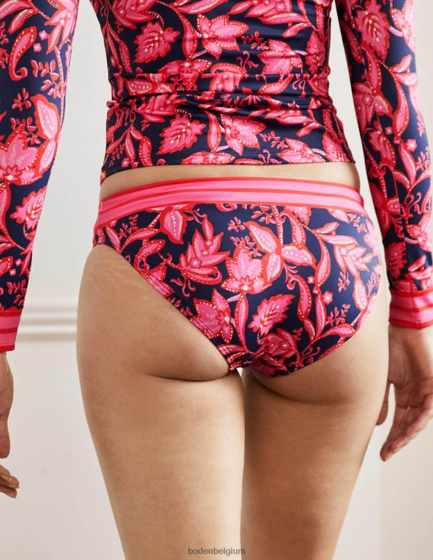 femmes Boden marine française et flore sauvage bas de bikini à empiècements vêtements Z42D02059