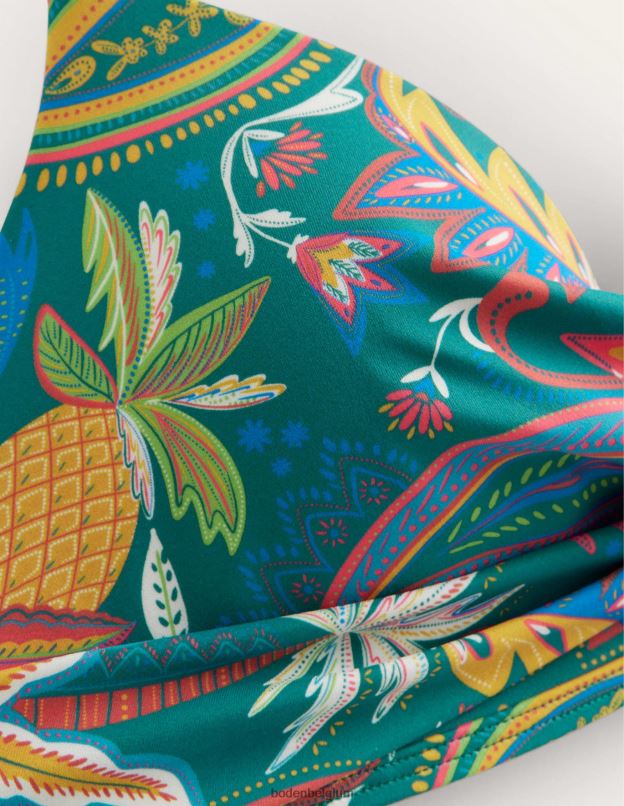 femmes Boden émeraude et cachemire paradis haut de bikini à bonnets capri vêtements Z42D01271
