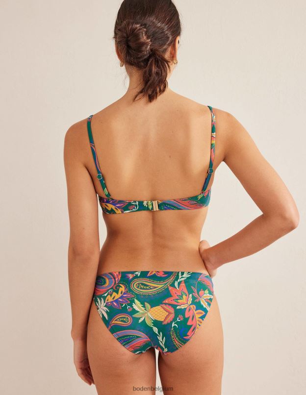 femmes Boden émeraude et cachemire paradis haut de bikini à bonnets capri vêtements Z42D01271