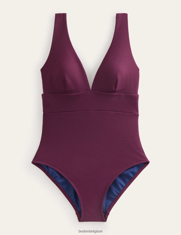 femmes Boden nid d'abeilles aux aronia maillot de bain porto à col v vêtements Z42D0210