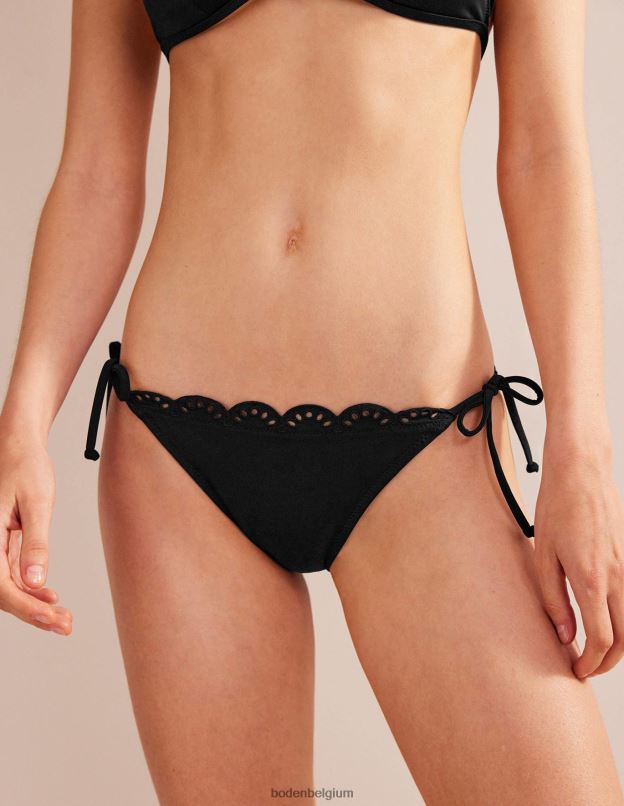 femmes Boden noir bas de bikini à broderies vêtements Z42D0262