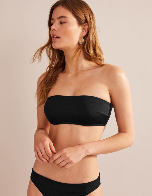 femmes Boden noir haut de bikini bandeau à maintien vêtements Z42D0251