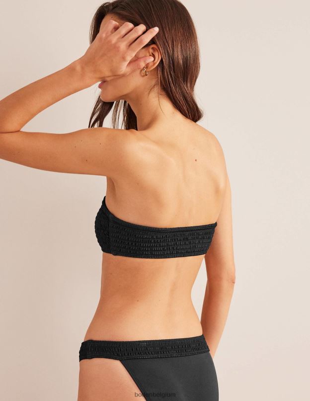 femmes Boden noir haut de bikini bandeau à smocks vêtements Z42D02140