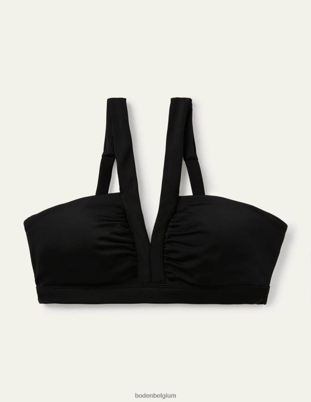 femmes Boden noir haut de bikini col v corsica vêtements Z42D02412
