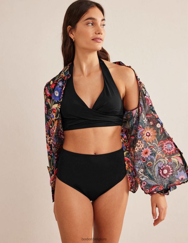 femmes Boden noir haut de bikini dos nu levanzo vêtements Z42D0272